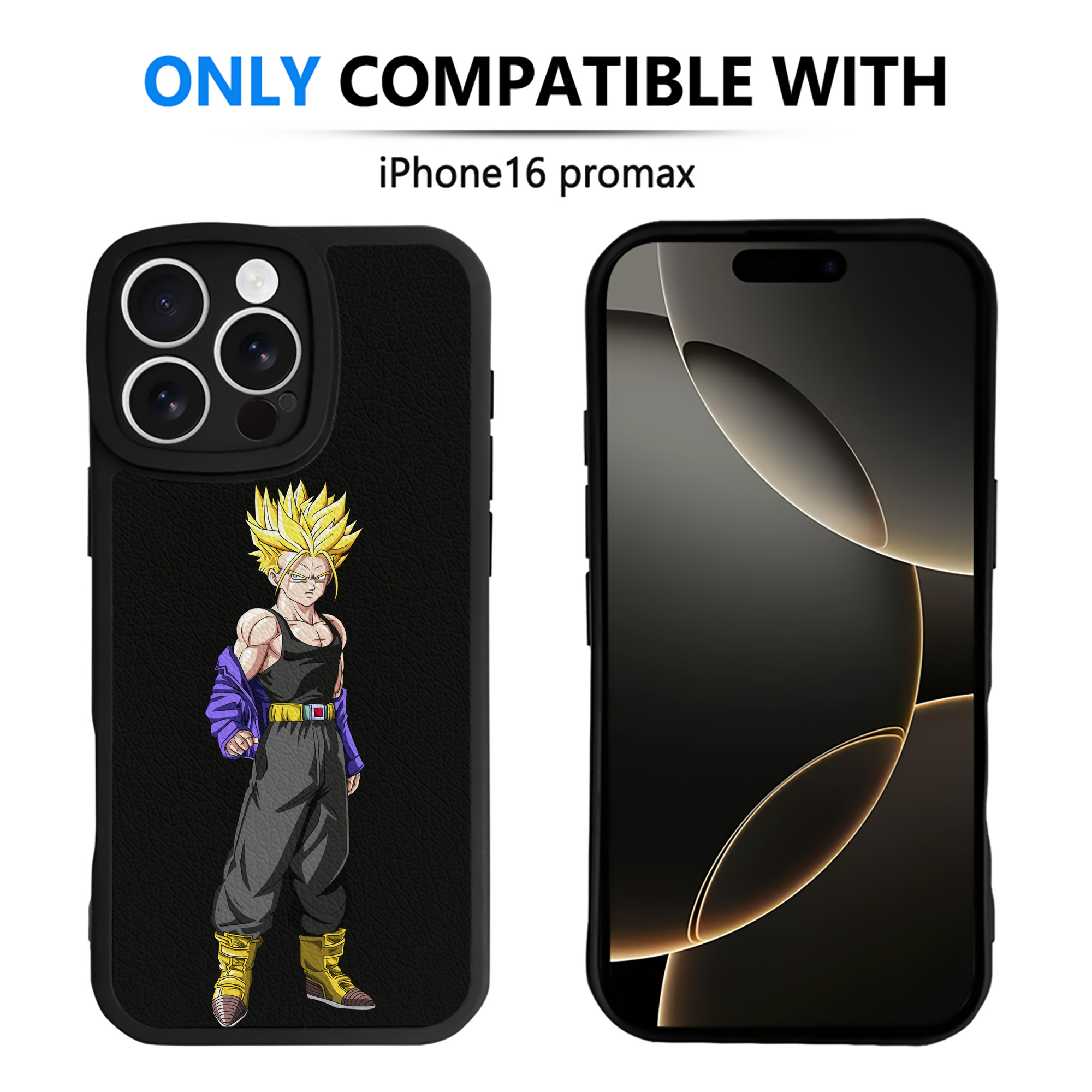（画像用） ドラゴンボール トランクス（Torankusu）DRAGON BALL Trunks 【iPhone 16シリーズ対応】シリコンスマホケース（レザー調） 材質：シリコン